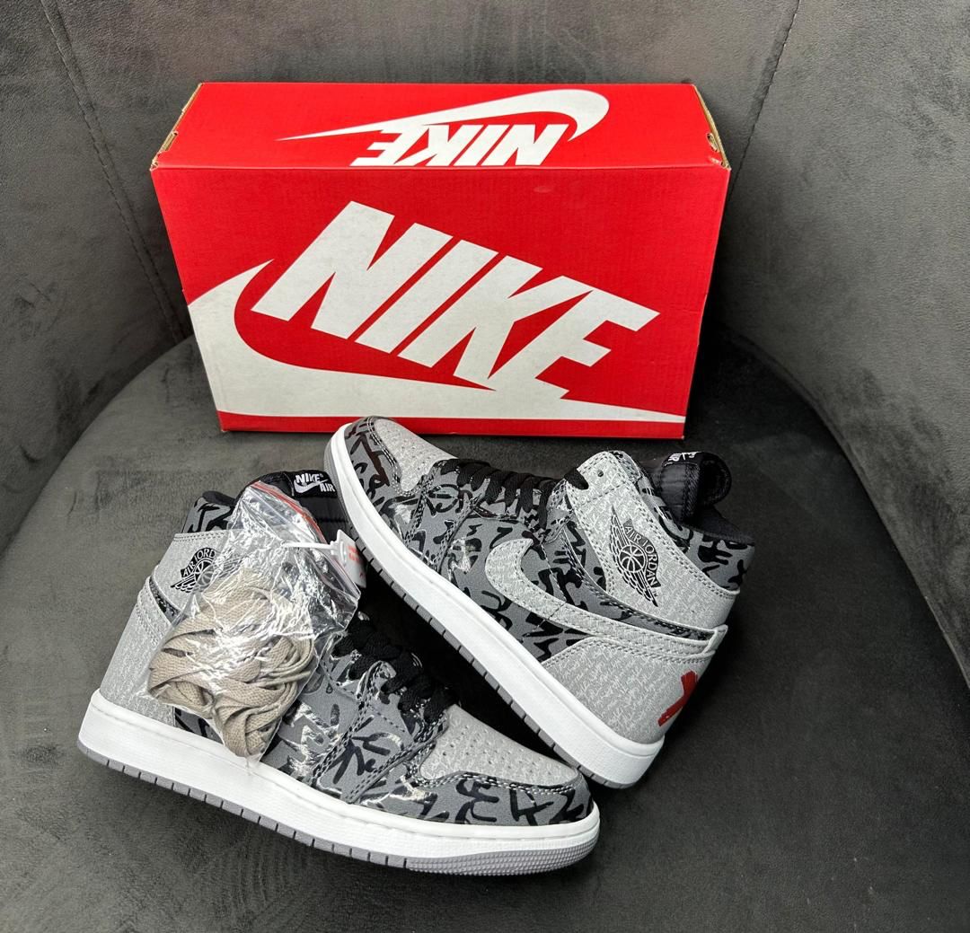 Jordan 1 Highly Dunks (Ash with B & W)