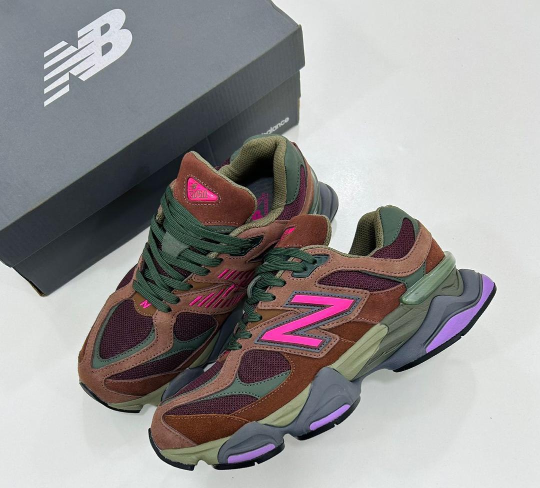 New Balance 9060 (Light Brown & Brown & Green & Pink)
