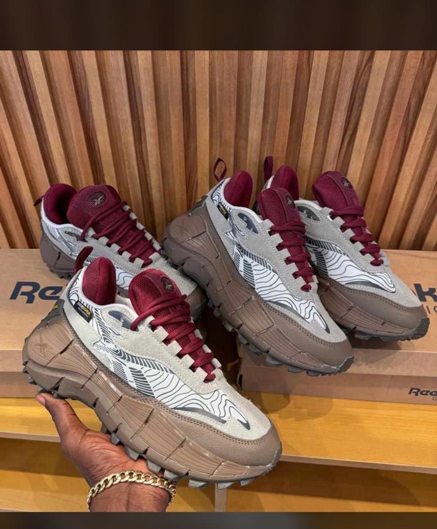 Reebok Zig Kinetica (White n Brown n Wine)